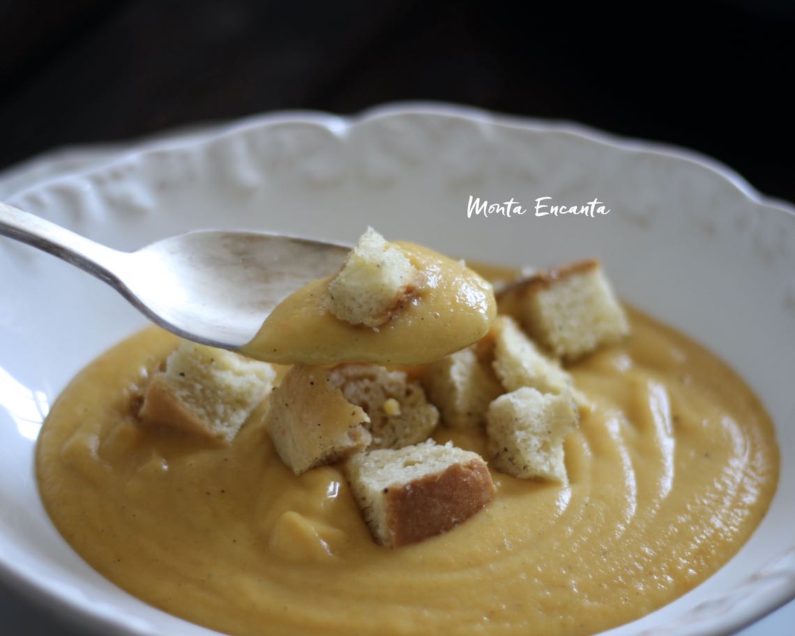 sopa creme de batata com cenoura