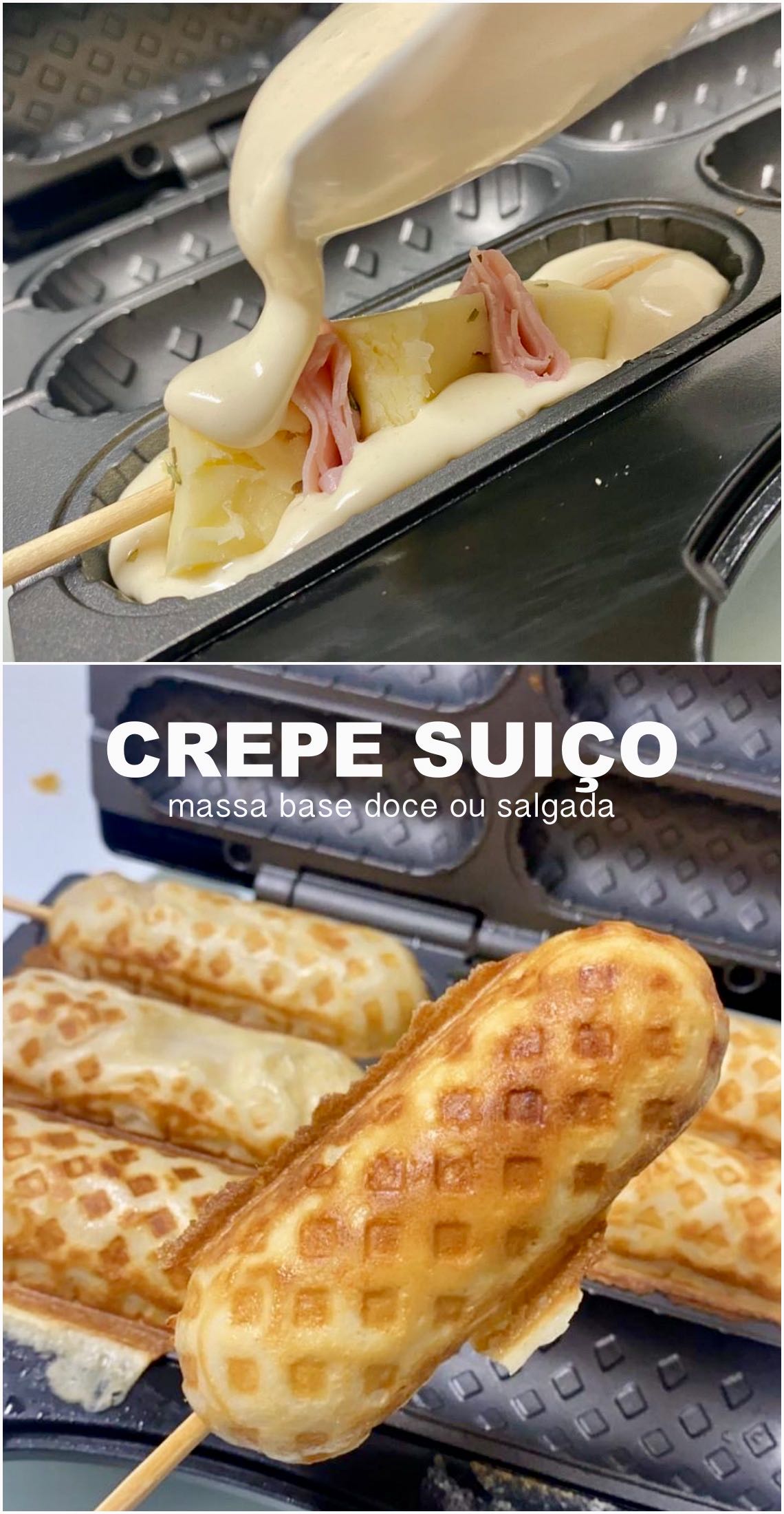 crepe suiço crepe de palito massa basica