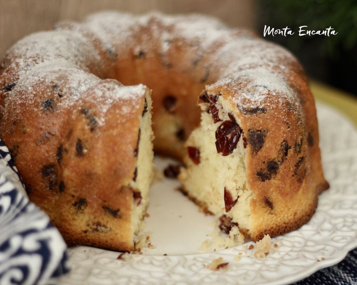 Bolo de Iogurte e cranberry é irresistível!