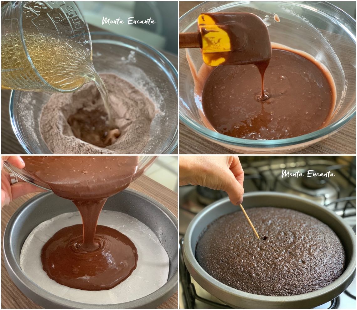 Bolo de Chocolate sem Ovos, Manteiga e Leite, Receita