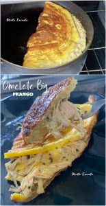 omelete de frango com cream cheese BIG