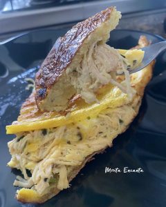 omelete de frango com cream cheese BIG