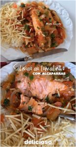salmão cozido com tomate