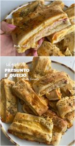 salgado de presunto e queijo
