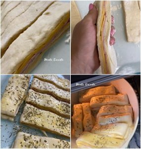 salgado de presunto e queijo