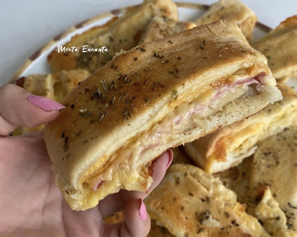 salgado de presunto e queijo