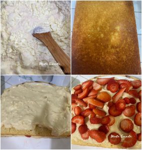bolo ninho com morangos