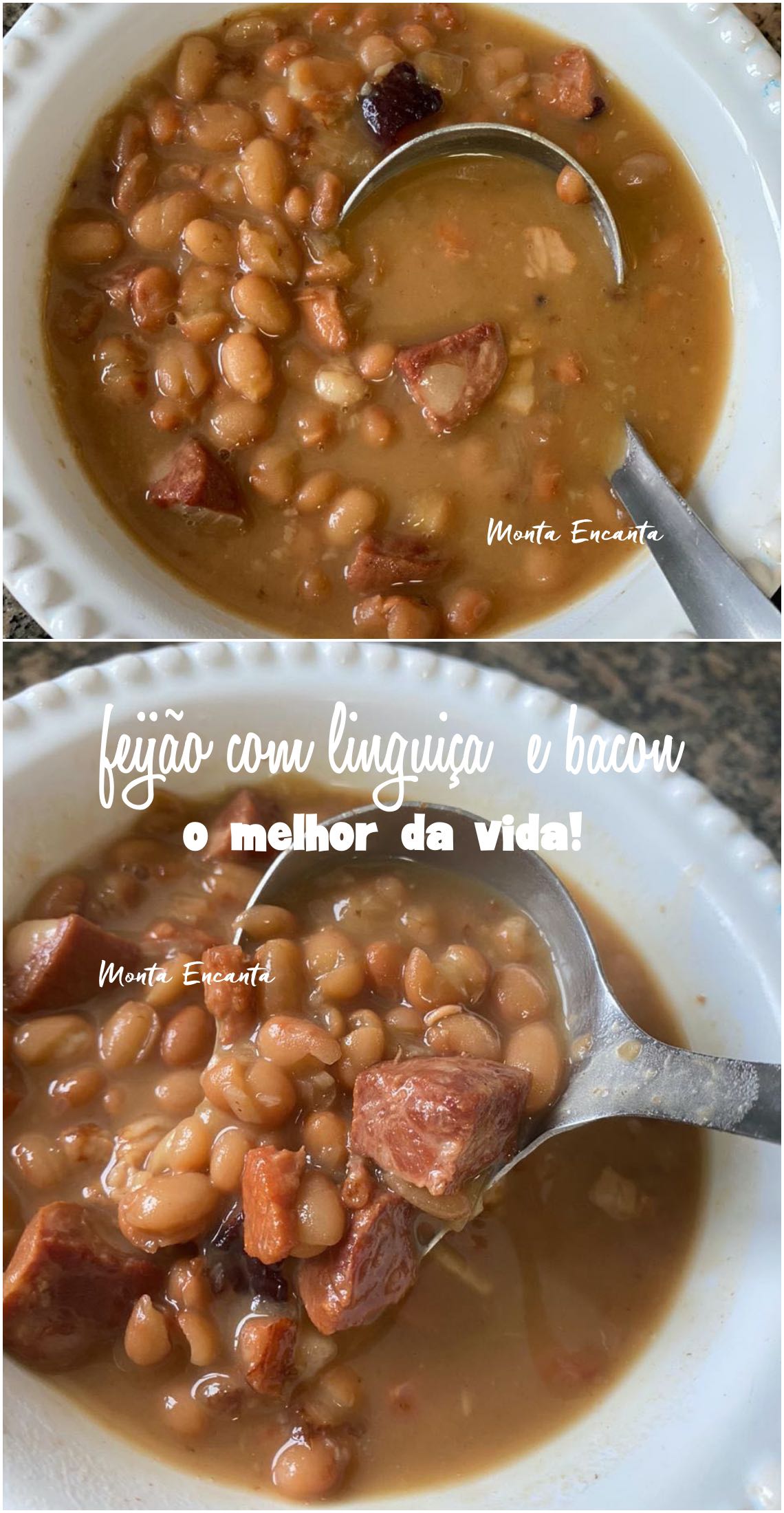 feijão com linguiça