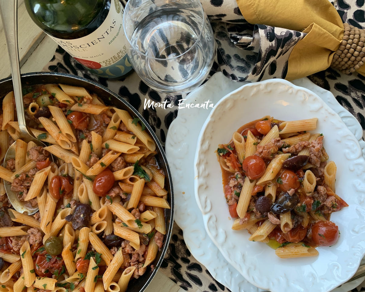 macarrão com linguiça risotado