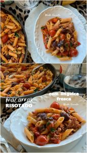 macarrão com linguiça risotado
