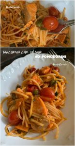 macarrão com salmão ao pomodorini