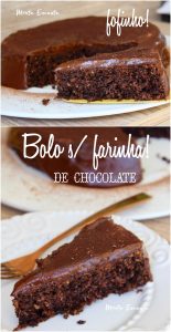 Bolo sem farinha, de chocolate