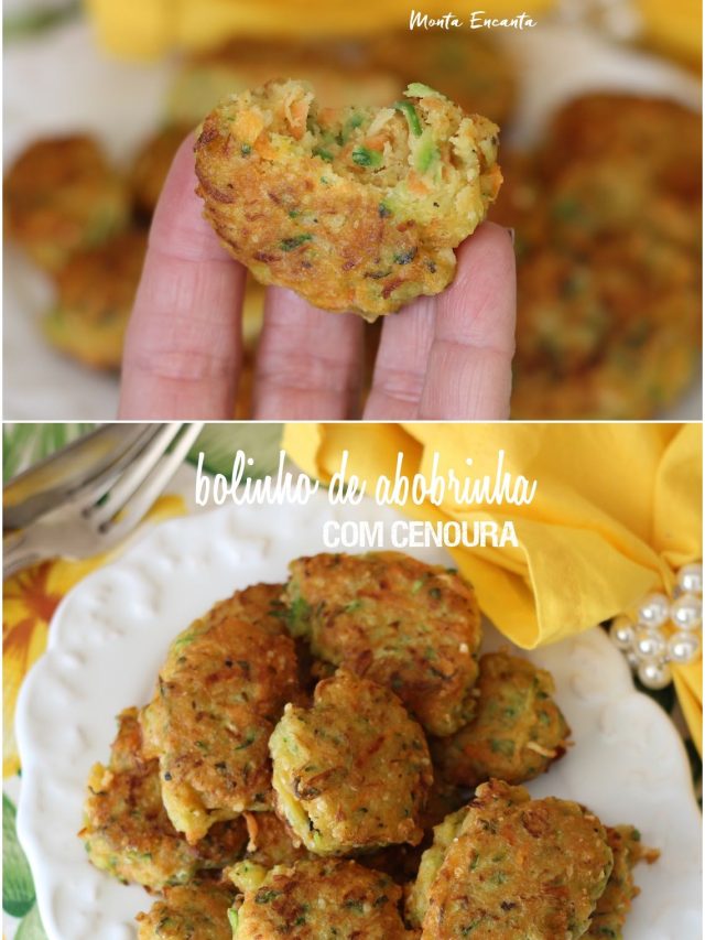 Bolinho de abobrinha e cenoura