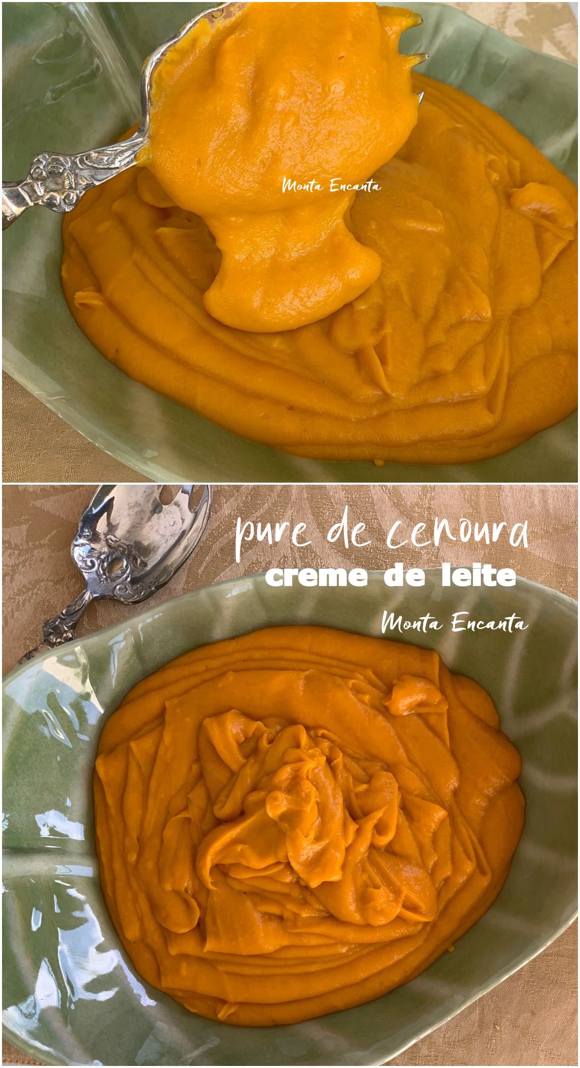 purê de cenoura com creme de leite