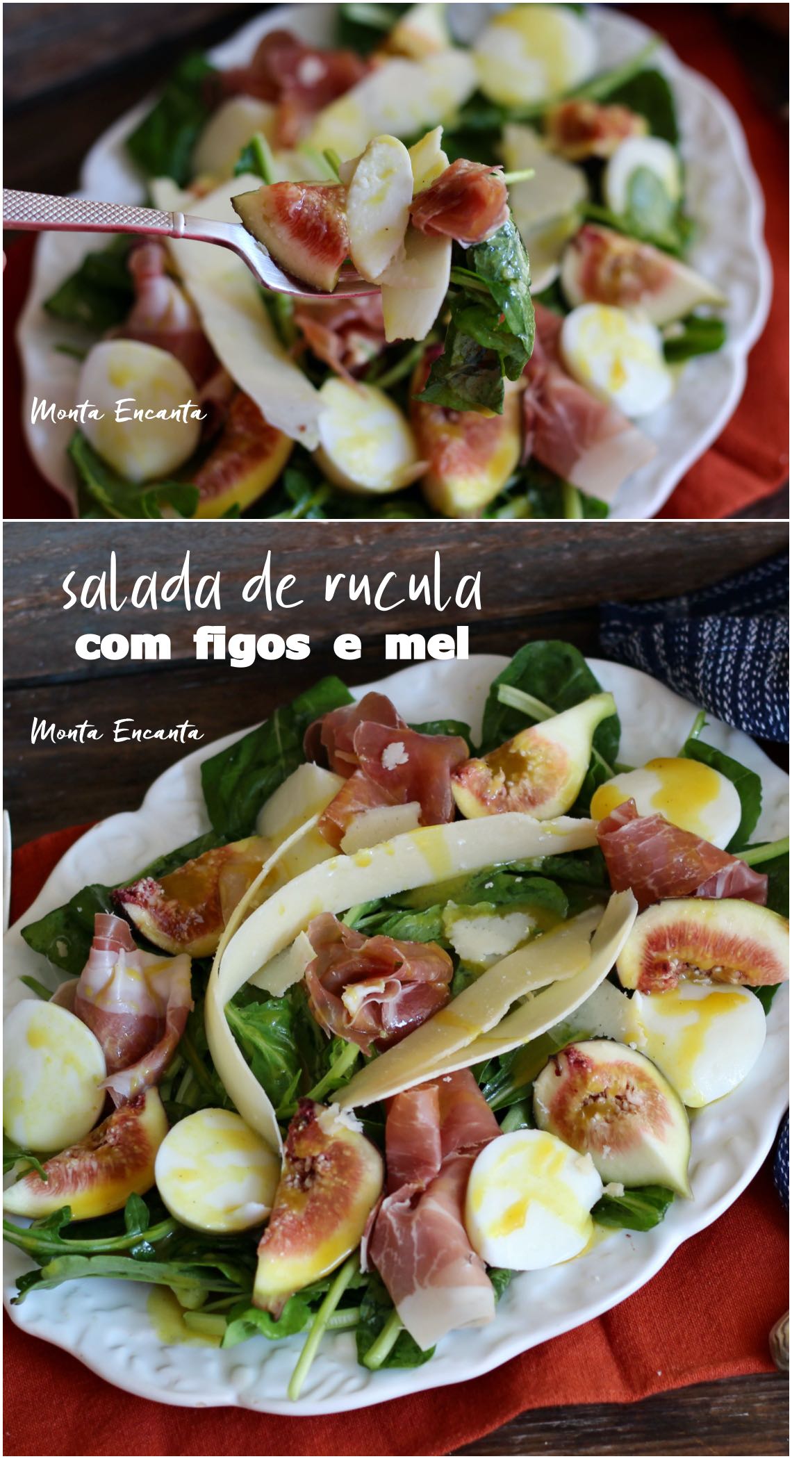 salada de rúcula com figo