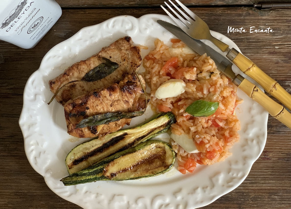 bife de lombo com sálvia