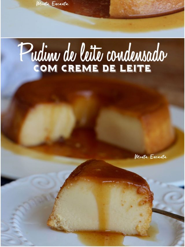 Pudim de leite com creme de leite