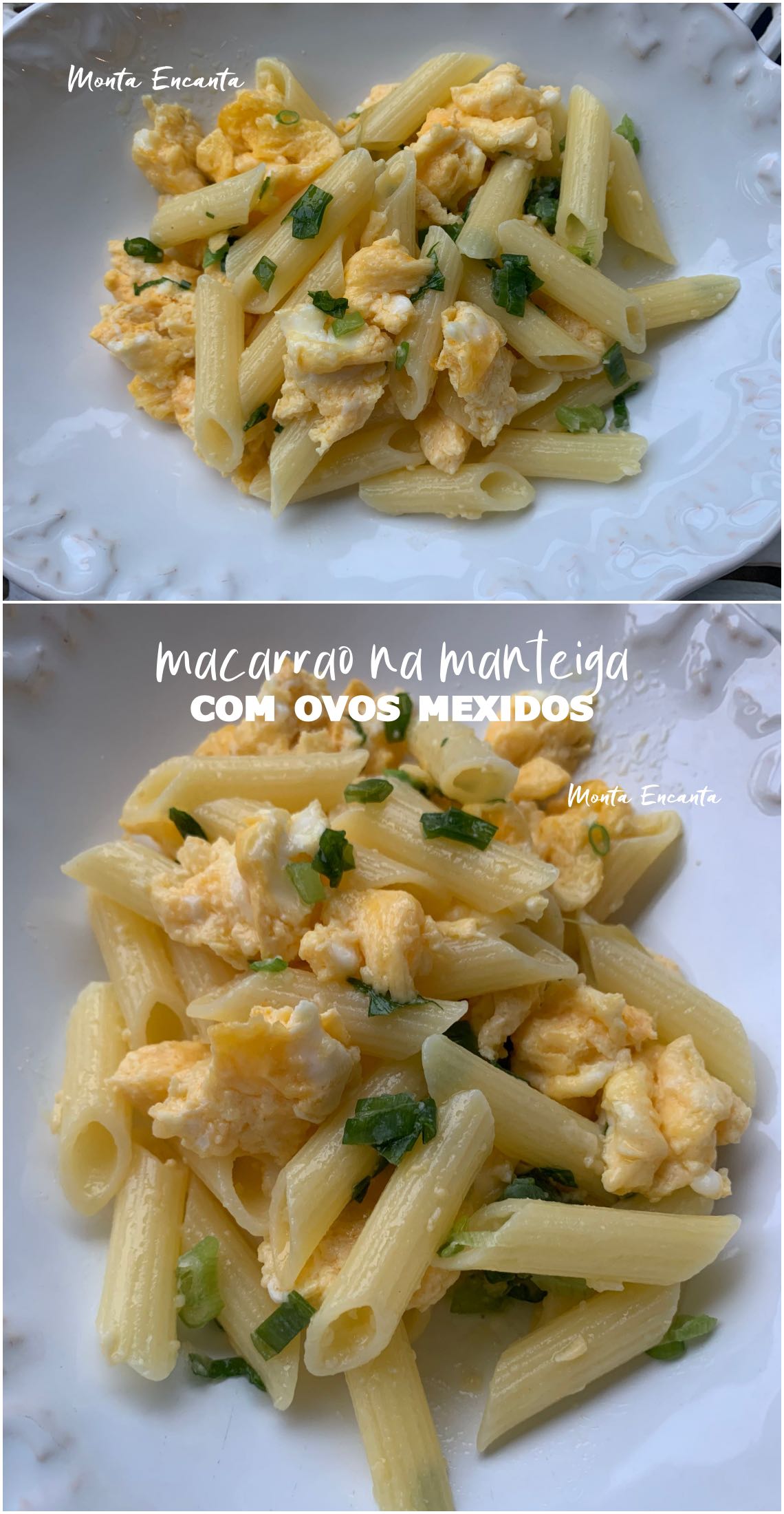 macarrão com ovos mexidos