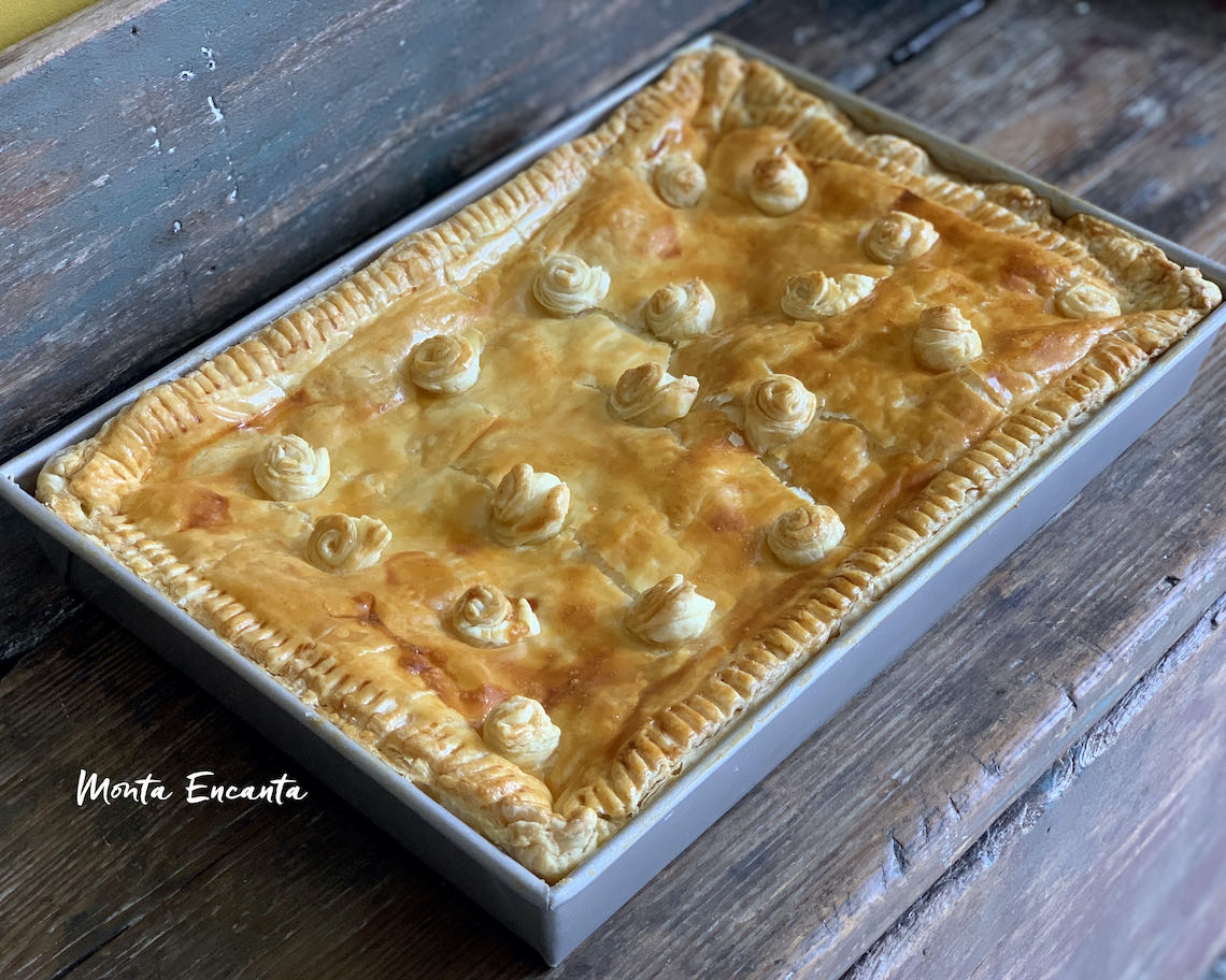 torta de salmão folhada