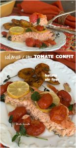 salmão com tomate confit