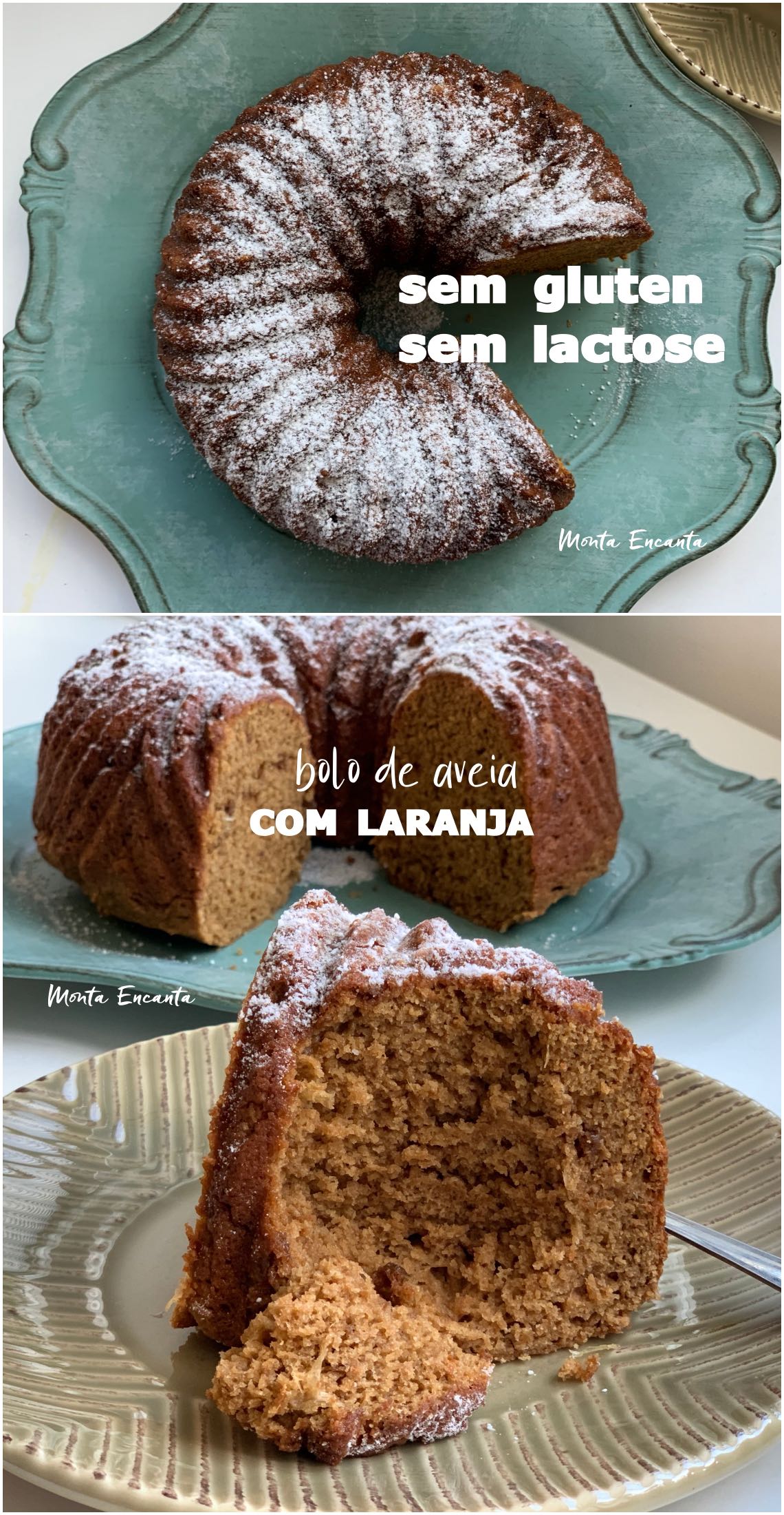 Bolo de aveia com laranja 