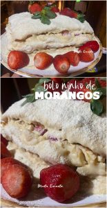bolo ninho com morangos
