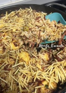 arroz de forno com carne seca