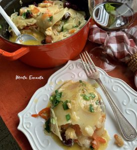 bacalhau da tia neusa, cozido no azeite, uma panela só, pronto em 25minutos