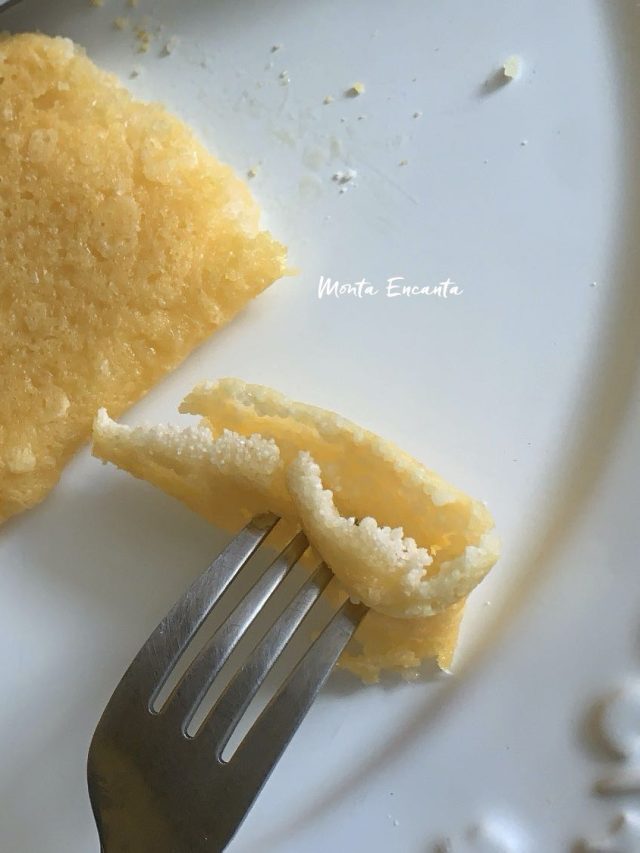 Tapioca Invertida com Queijo Crocante