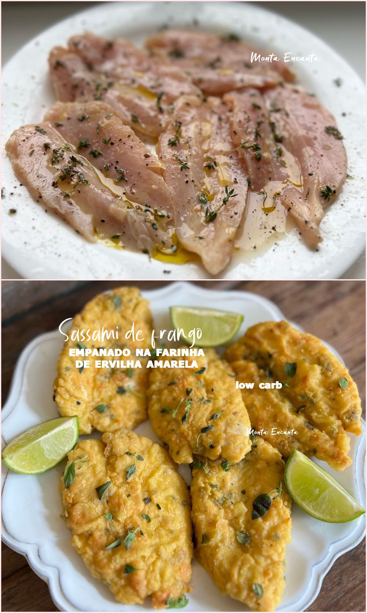 sassami de frango empanado e low carb