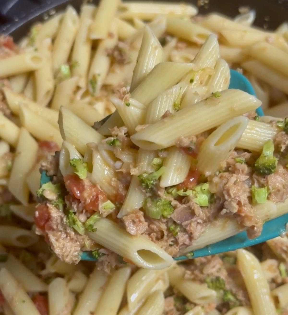 macarrão com atum e brócolis