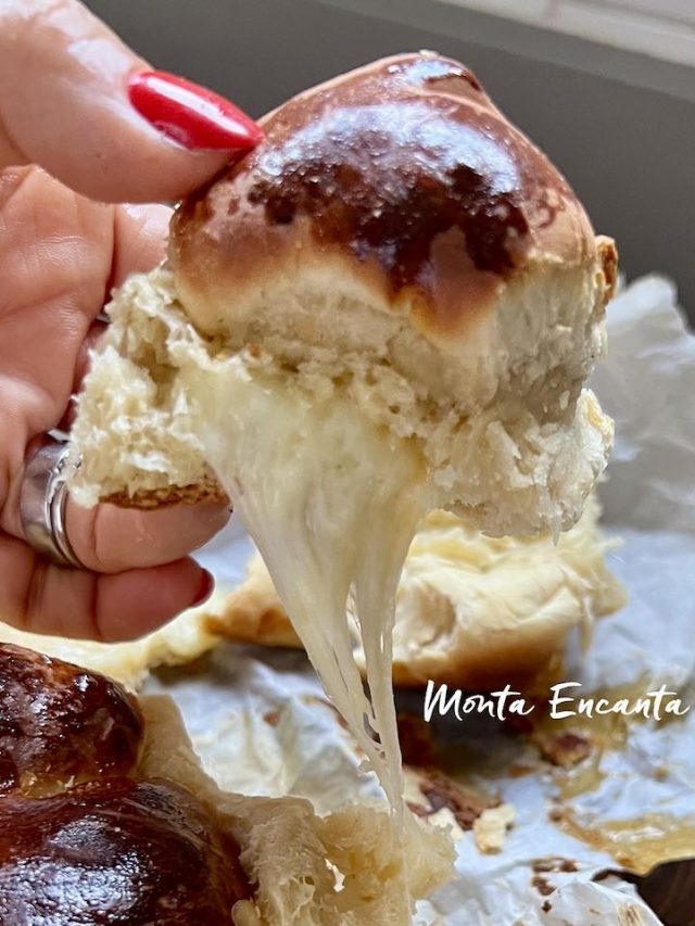 Pão  recheado de queijo na  Air Fryer