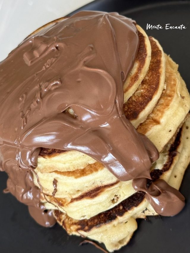 Panqueca americana com nutella