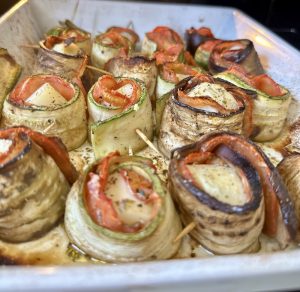 caneloni de abobrinha e berinjela