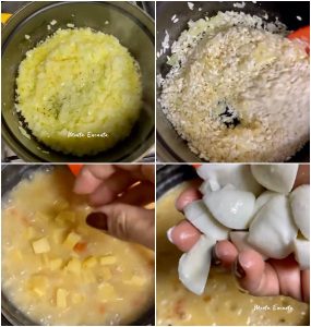 risoto de queijo cremoso