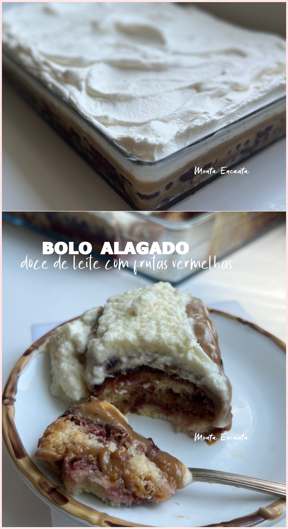 bolo alagado doce de leite