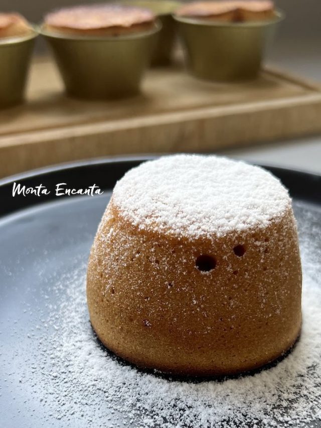 Dias frios Petit Gateau doce de leite