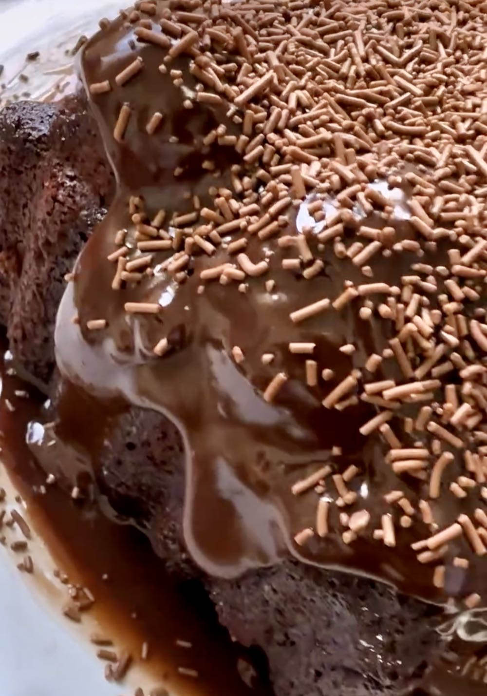 bolo de chocolate quente